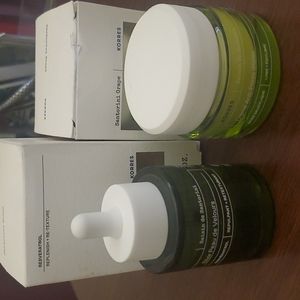 Korres poresless skin cream; velvet skin cream.  Sold as a a unit.